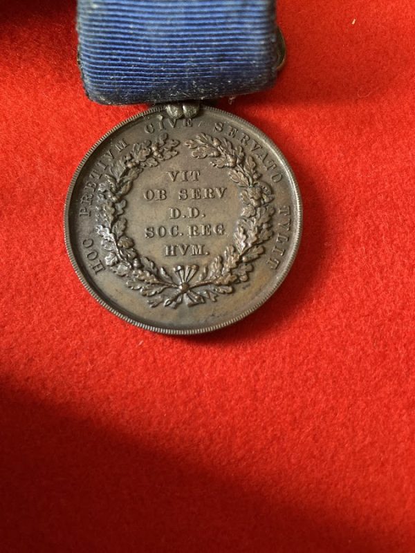 Royal Humane Society medal to Lt Commander C E Defries