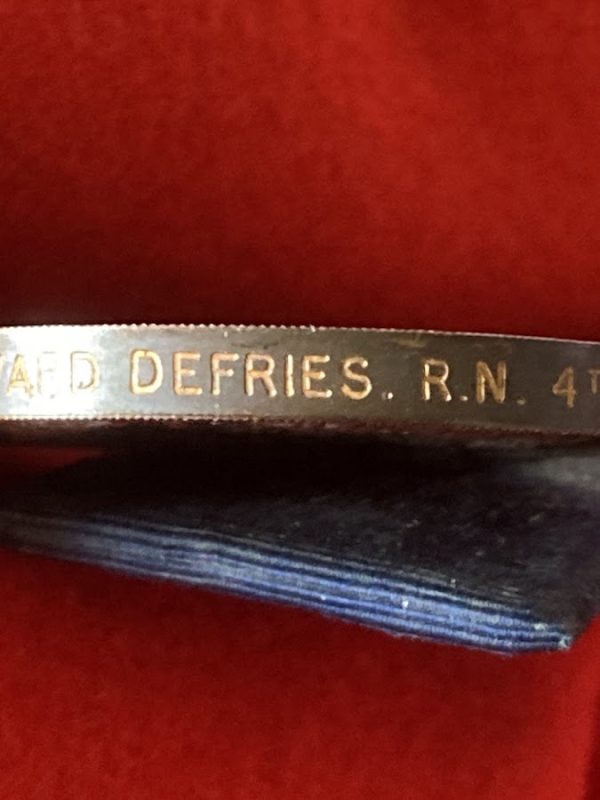 Royal Humane Society medal to Lt Commander C E Defries