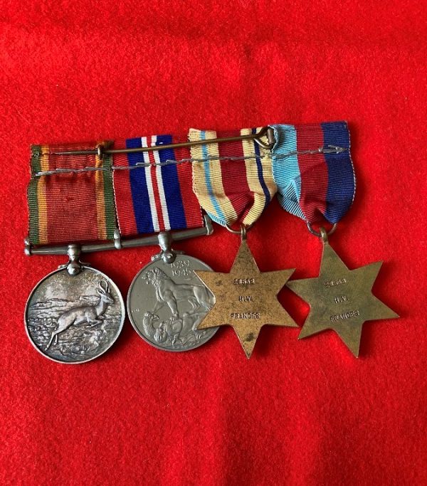 South African Infantry medal group