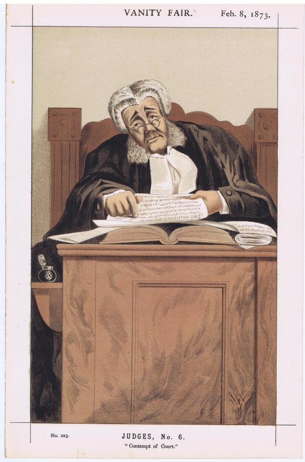 Judge James Bacon Vanity Fair print 1873