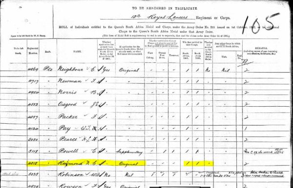 Edwin George Mungeham ALIAS Mark Edwin Raimond medal