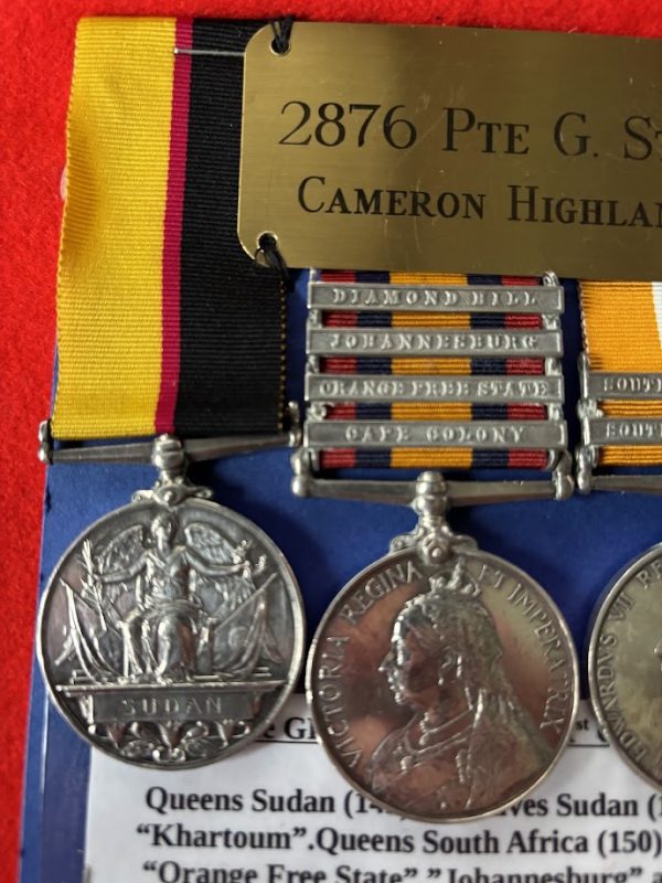 Cameron Highlanders Sudan Medal group