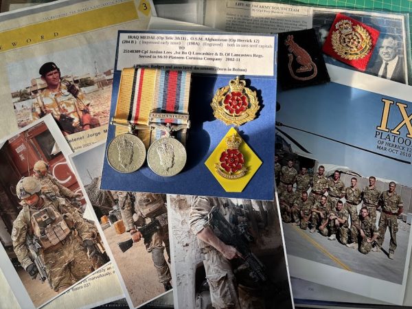 Lancs Regt Op Telic Iraq Medal & Op Herrick Afghanistan medal pair