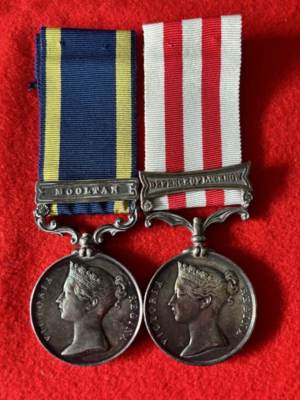 Defender of Lucknow Casualty medal pair