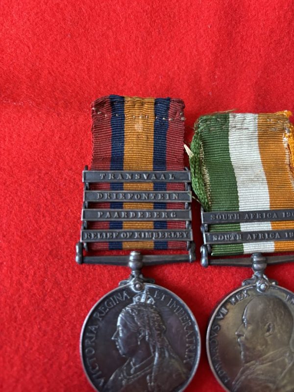 Anglo Boer War medal pair to Hussars