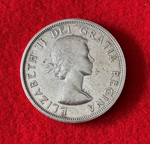 1959 CANADA SILVER ONE DOLLAR COIN